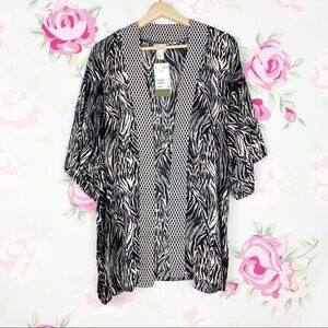 NEW H&M Conscious Printed Tribal Boho Kimono S